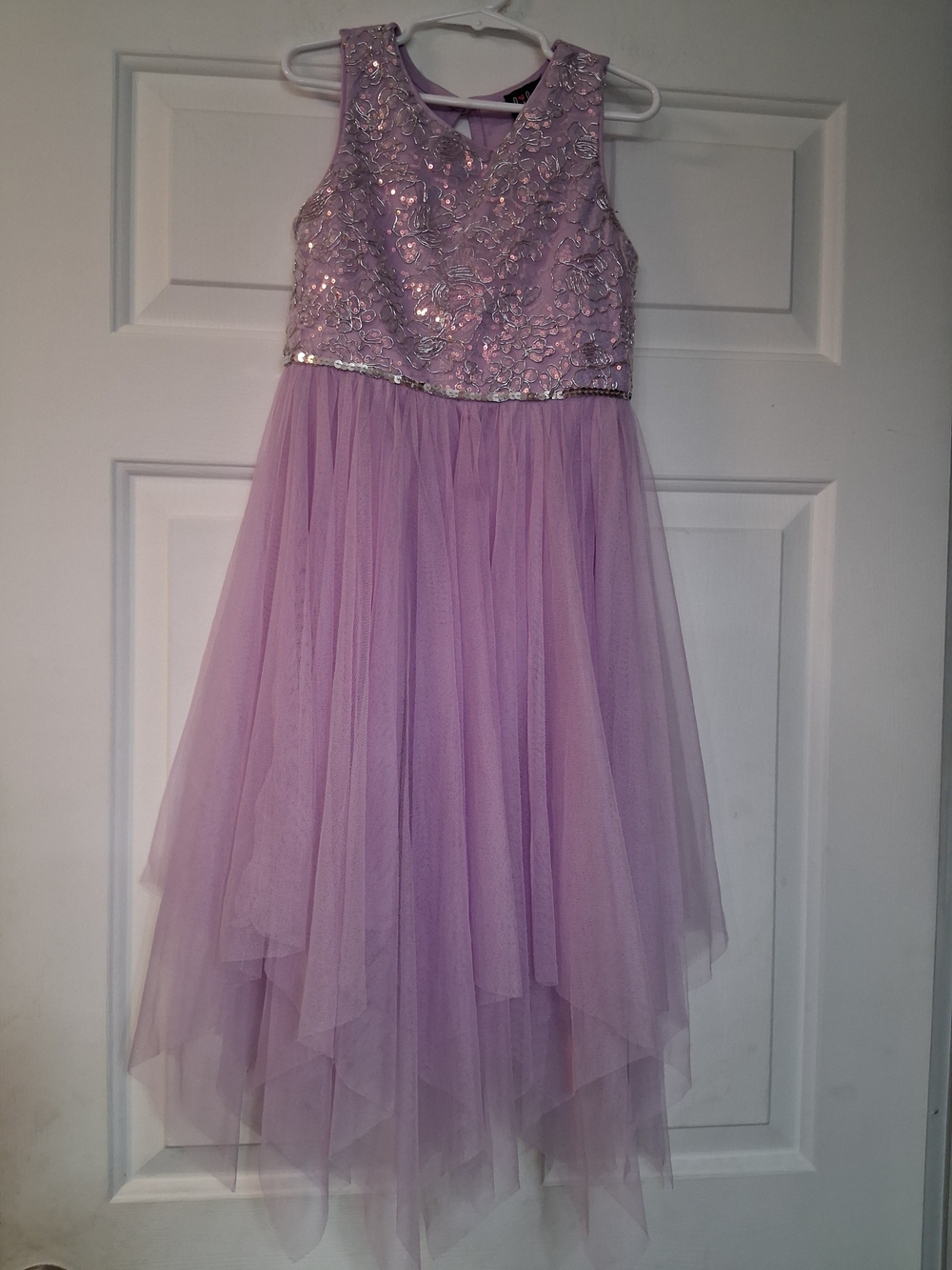 Lilt Girls Lilac Sequin Floral Tulle Party Pagent Dress